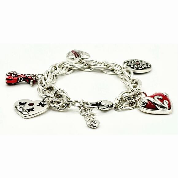 Brighton Heart of Hope Go Red Charm Bracelet - Rare Collectible Early 2000s - Picture 6 of 6